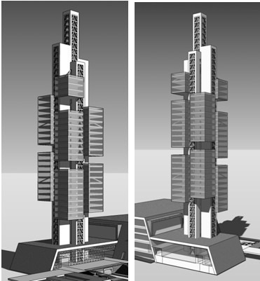 钢结构设计建筑立面资料下载-贵阳201大厦钢结构设计介绍