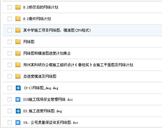 房建工程总进度计划表横道图资料下载-网络图和横道图进度计划集合