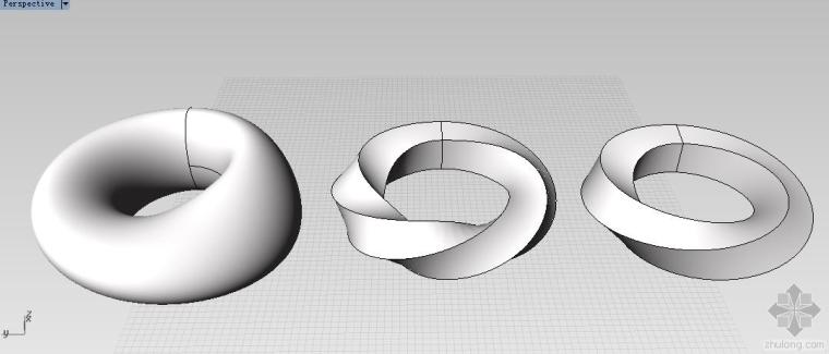 莫比乌斯环模型资料下载-莫比乌斯环mobius的几种变形