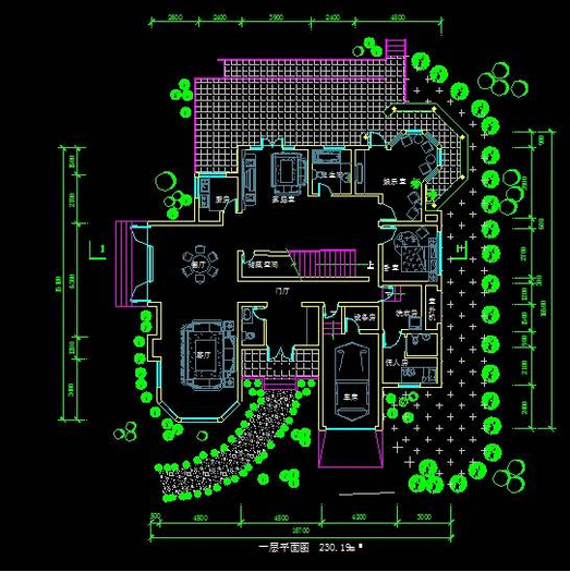 建筑方案CAD图纸下载资料下载-某山庄CAD图纸下载，分享