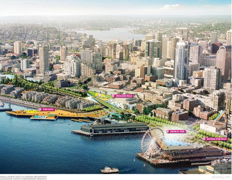 奥林匹克雕塑资料下载-[ASLA]规划设计类荣誉奖（二）--Waterfront Seattle 西雅图海滨