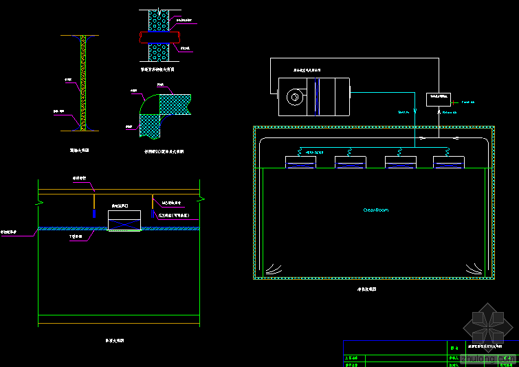 电子厂千级图纸资料下载-电子厂千级洁净工程图