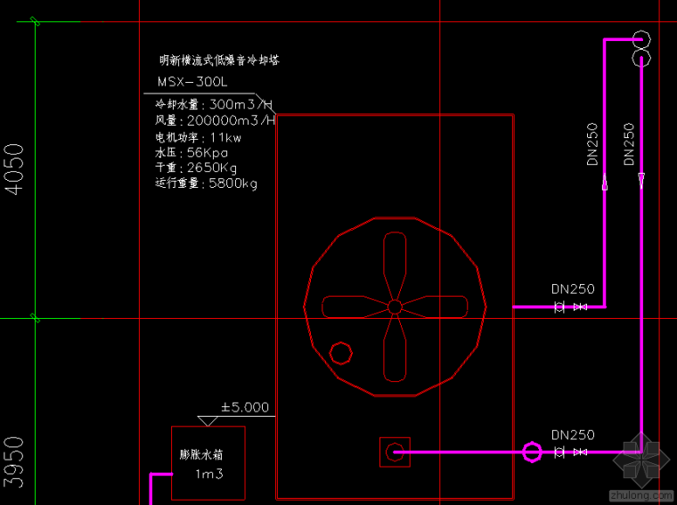 机房基础平面资料下载-机房冷却塔平面布置图