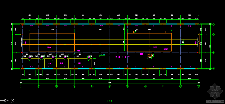 21米建筑资料下载-21x72米钢结构厂房的全套建筑图.dwg