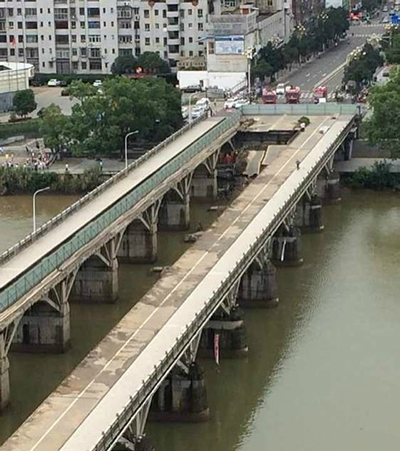 桥梁防坍塌资料下载-福建邵武市八一大桥发生坍塌，造成人员受伤