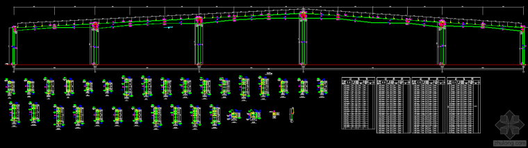 中型水闸钢闸门图纸资料下载-钢结构厂房结构施工图纸