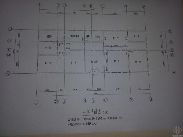 房子家装设计图资料下载-老家盖房子，自己画个图，感觉布局不太理想，求高手改改，