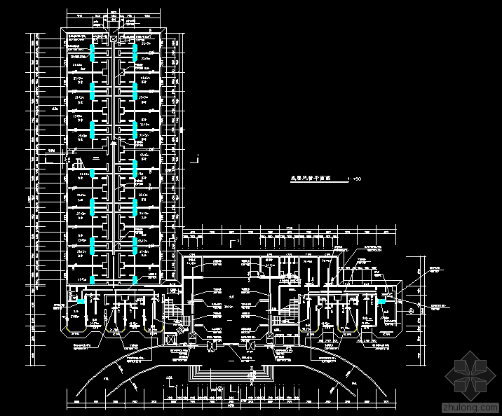 酒店中央空调空调图资料下载-宾馆中央空调设计图