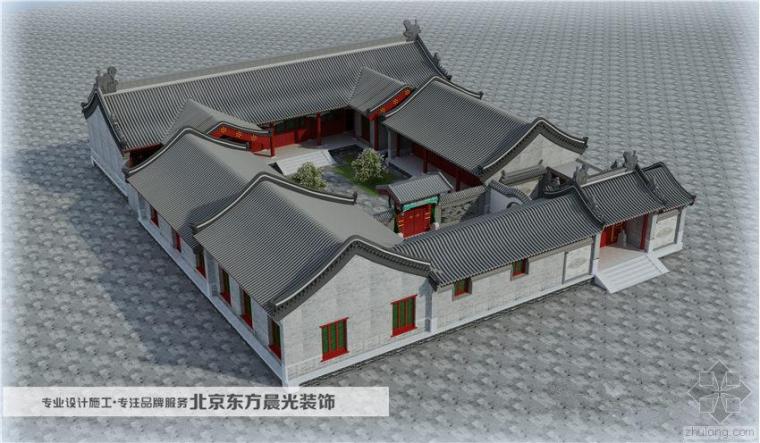 中式文化廊施工图资料下载-中式四合院蕴含的传统文化之美