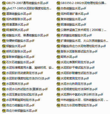 建筑检验标准规范资料下载-建设工程试验检测标准规范合集（水泥）