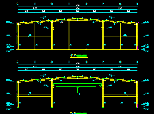 钢板桩钢围檩dwg资料下载-河南漯河某机械公司钢结构工程CAD.dwg