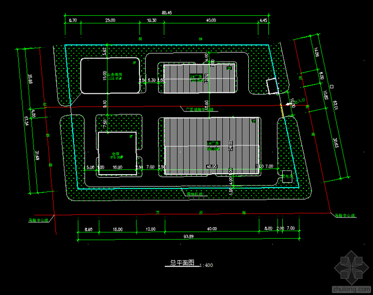 建施总图资料下载-精密仪表厂房建施图（总图）.dwg