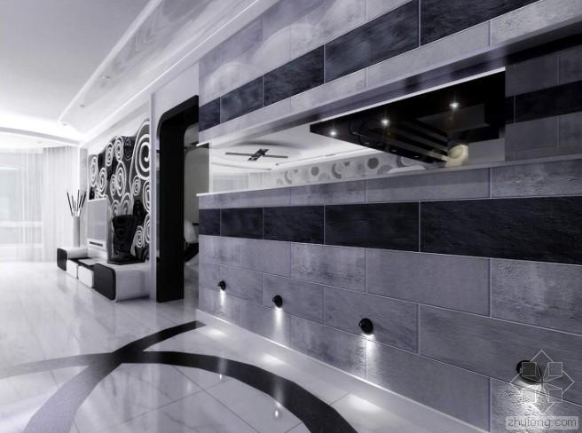 经典的建筑图纸资料下载-黑的经典风格施工图附效果图