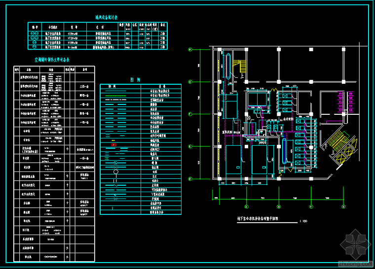 冷却管布置图资料下载-某直燃冷冻机房施工图