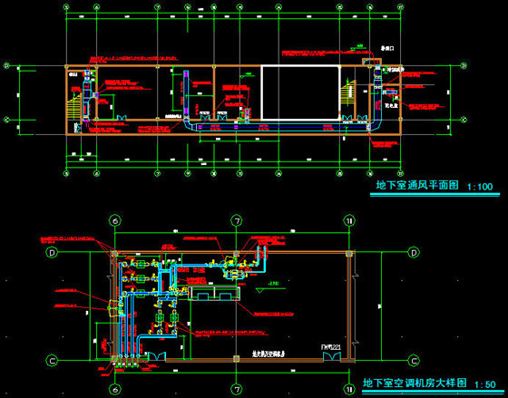 星级宾馆空调通风工程设计施工图-地下室机房大样图_副本.jpg