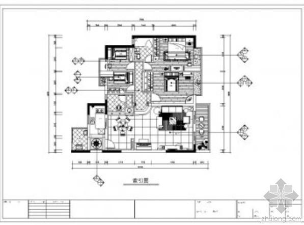 家装设计效果图欧式资料下载-简约欧式风格施工图及效果图