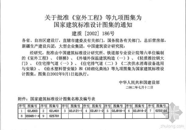 建筑室外工程标准图集资料下载-[室外工程]标准图集02J003