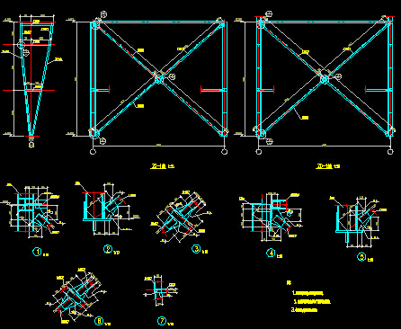 门钢CAD资料下载-35m结构式门式钢结构工程CAD