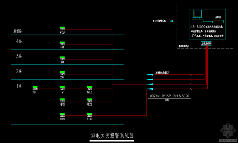 火灾报警系统图纸资料下载-拿到一份漏电火灾报警的图纸，没接触过，读图略感压力，只好求助