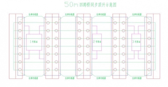  郑州黄河公路大桥维修加固工程施工组织设计-50m4跨一联总体布置平面图.jpg