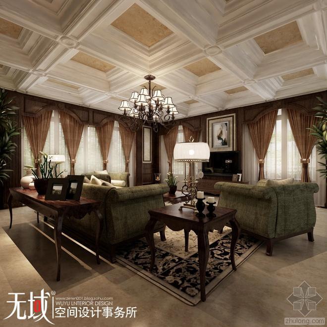 120平独栋别墅装修设计资料下载-[无域空间设计]北京市昌平区某私人500平独栋别墅欧式设计风格