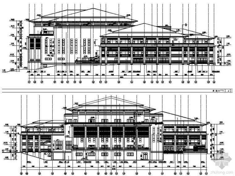 简欧会议室资料下载-四层会议中心建筑施工图