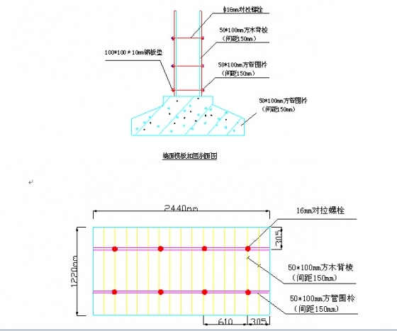 清水混凝土墙施工方案-模板加固.jpg