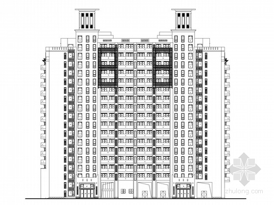 18层欧式住宅建筑施工图资料下载-临高马袅湾滨海国际简欧风格18层住宅楼施工图