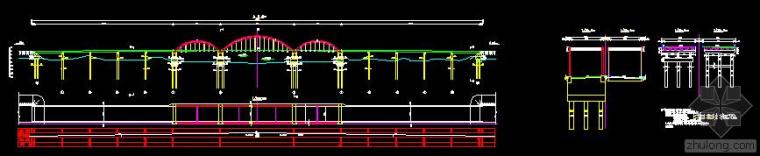 钢管栏杆图资料下载-百崎湖大桥（51+80+51钢管拱桥）施工图