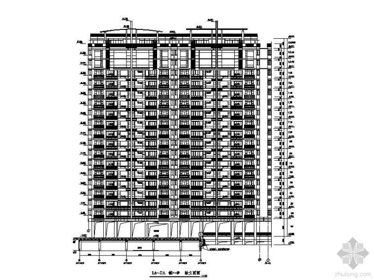 现代风格11层住宅楼小区资料下载-珠海现代风格20层住宅楼施工图