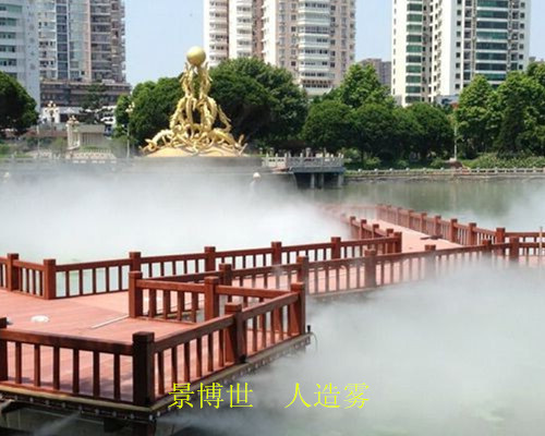 喷雾园林造景资料下载-九龙湾公园人造雾工程完工