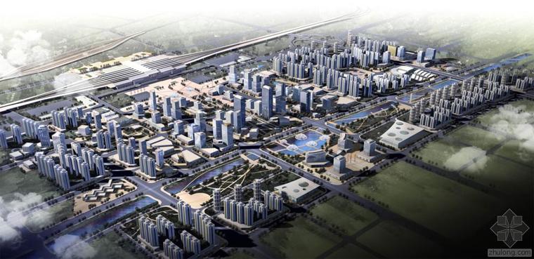 地铁片区设计资料下载-济南市西客站片区设计6号方案