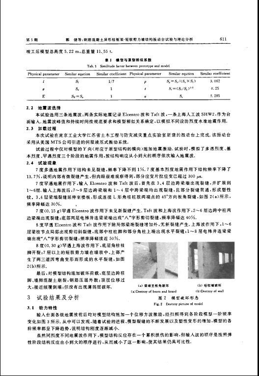  钢筋混凝土异形柱框架-短肢剪力墙结构振动台试验与理论分析 -02.png