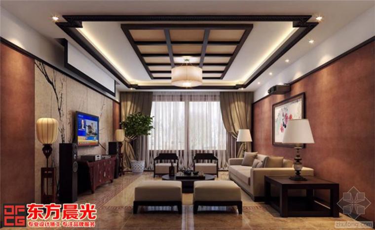 北京中式装修效果图资料下载-厚重古典风格的中式别墅装修效果图