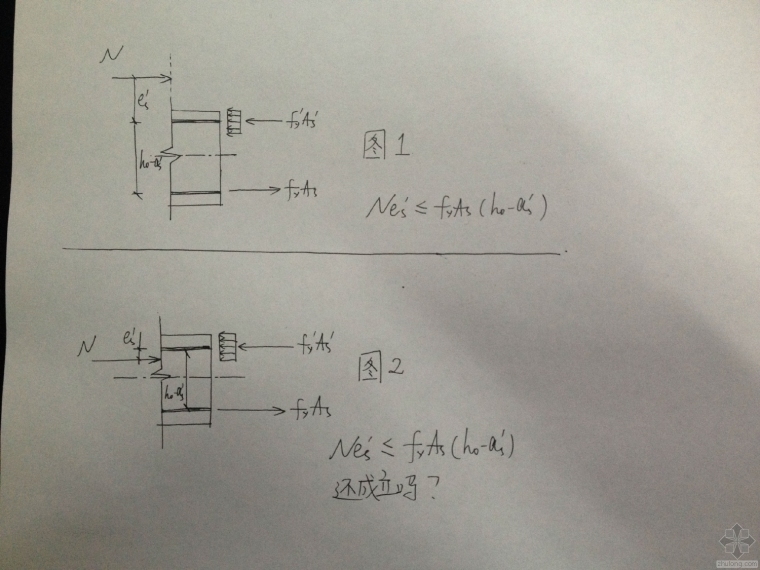 偏心受压计算柱资料下载-大偏心受压柱，受压区高度x＜2a'的问题