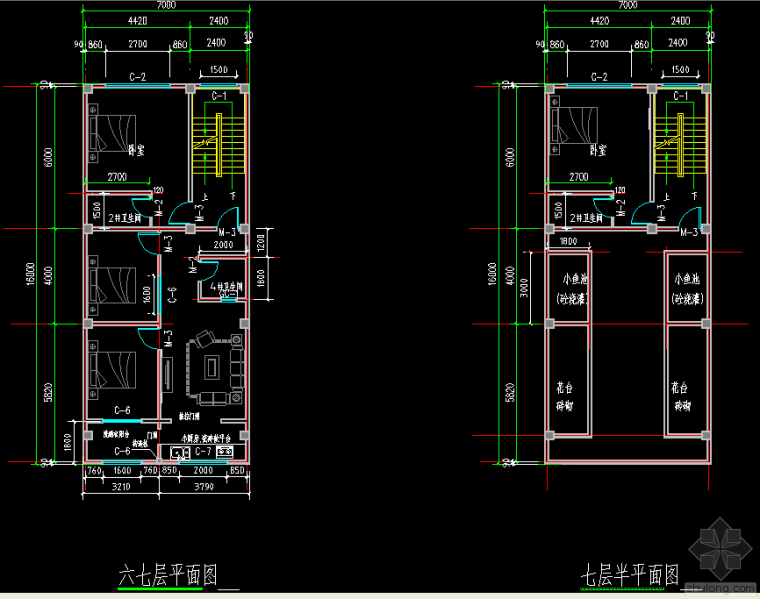 四层自建房建筑施工图资料下载-求大侠指点，自建房，7层半，一二层商铺，三四五自住，六七租！