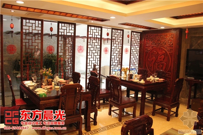 中式饭店的设计资料下载-中式饭店装修设计高端优雅