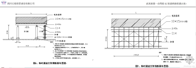 跨公路保通方案资料下载-武英路第一合同段HJ匝道跨路保通方案