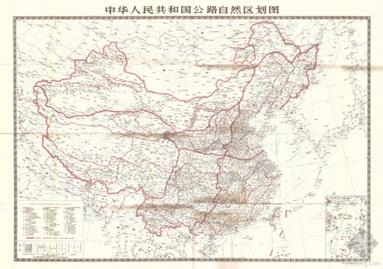 最新中国自然公路区划图资料下载-中华人民共和国公路自然区划图