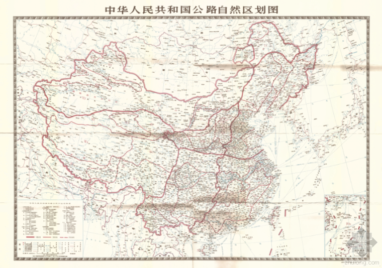 中国地震动数区划图资料下载-中华人民共和国公路自然区划图