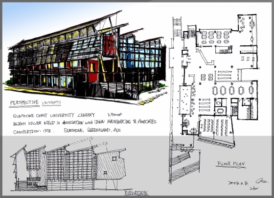建筑快题设计案例-图书馆学习笔记-002-080608