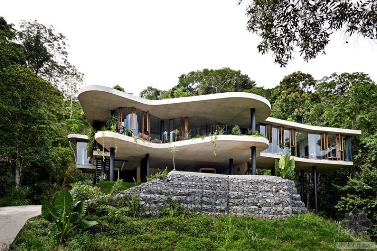 样式雷建筑图档资料下载-一对澳大利亚建筑夫妻档的热带雨林之家