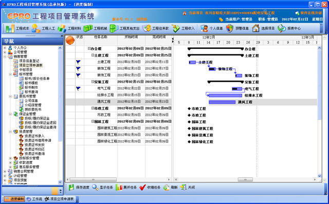 隧洞施工进度管理软件资料下载-超人EPRO电力项目管理软件