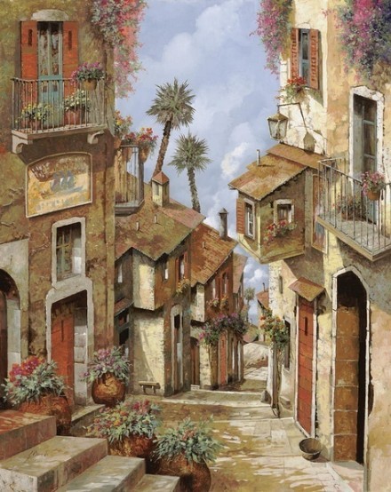 风景油画图片资料下载-意大利艺术家的油画欣赏
