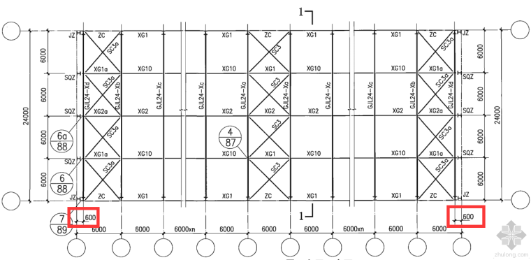 抗风柱的设计资料下载-门式刚架抗风柱与第一跨刚架的距离是600mm，这个600mm什么来历？
