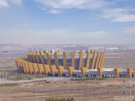 少数民族传统建筑设计资料下载-内蒙古鄂尔多斯体育中心