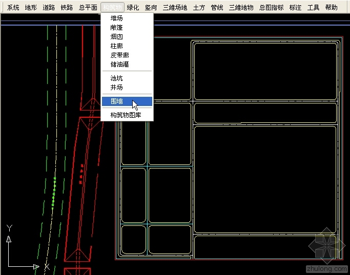 cad画围墙带帽视频资料下载-构筑物生成视频演示教程（总图软件GPCADZ V3.0）