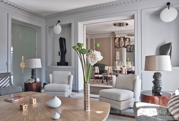 公寓复式室内设计资料下载-建筑师跨界做的16个室内设计（巴黎客厅）