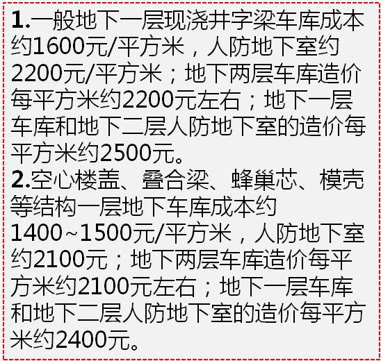 地上车库车道资料下载-结构专家对地下车库的结构成本分析，绝了！