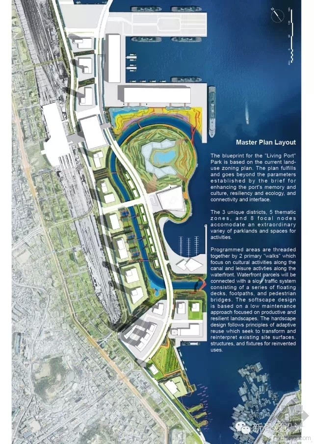 嘉定新城总部园区规划资料下载-土人知名景观设计案例总平面学习